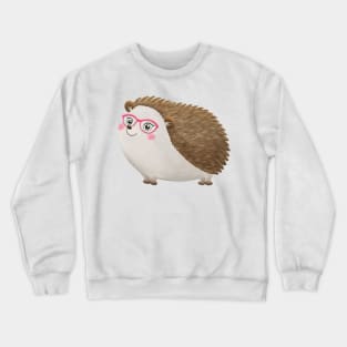 Hedgie Hedgehog with Glasses (no background version) Crewneck Sweatshirt